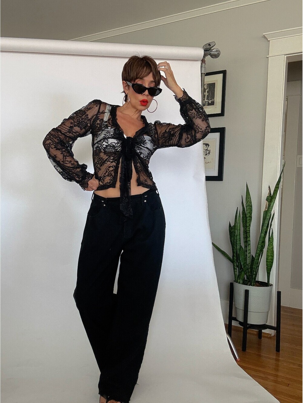 Black Lace Top